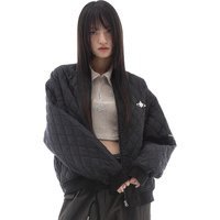QUILT JUMPER IN BLACK (Oversized Fit Quilted Jumper)