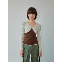 Sophie Puff - sleeve Top Brown WBDFTP006BR
