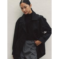 OVERSIZED FIT STRING TRENCH JUMPER BLACK MBDFJP0