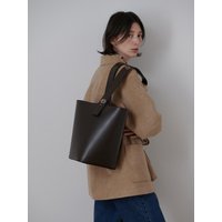 2way Bucket Bag series Italy Leather_ Dark brown