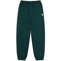 Fleece-Lined sweat jogger pants green