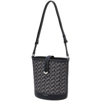 Navy V Decorated Bucket-type Shoulder Bag