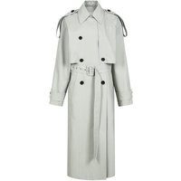 CUT OUT DETAILED TRENCH COAT LIGHT GREEN