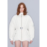 BELTED BOMBER JACKET (CREAM)