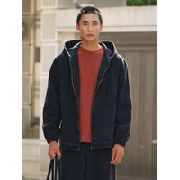 String Hood Oversized Fit Jumper Black