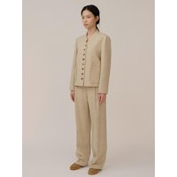 PF24 Camis Wool Silk Trouser Greige