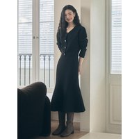 Volume Mermaid Wrinkle-resistant Knit Skirt (Y4S035)