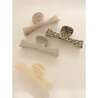 Edge Rectangular One-Headed Celluloid Hair Claw Clip (H01299)