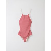Striped Halter Neck Adjustable Strap Swimsuit