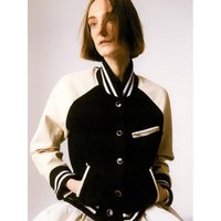 Wool Raglan Athletic Stadium Jumper