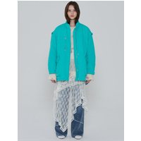 Vivid Overfit Safari-Inspired Down Jumper (T249MDJ901W)