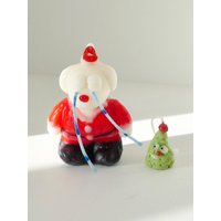 Handcrafted Decorative Santa Candle