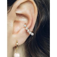 Crown Pearl Adjustable Nickel-Free Ear Cuff