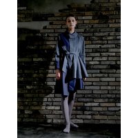 Tie-Waist Long Sleeve Shirt Dress