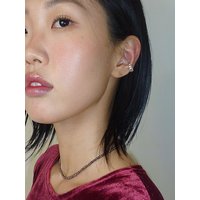 Sterling Silver Pebble-Shaped Ear Cuff