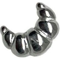 Sterling Silver Croissant-Shaped Stud Earring