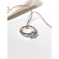 Sterling Silver Knotted Ribbon Ring