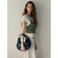 Leather Curved Structural Tote Bag (LW5SB5390_10)