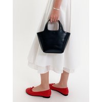 Synthetic Leather Mini Tote Bag