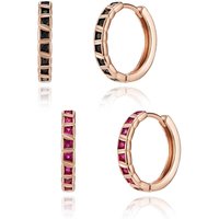 14K Colorful Ring One-Touch CZ Stone Earrings (ELGPEE428)