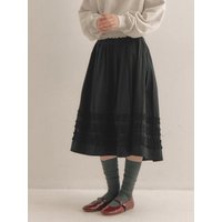Midi Shirred Vintage Skirt