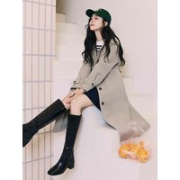 Cotton Raglan Single Button Trench Coat (GR3M0TC911)