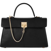 Leather Trapezoid 3-way Tote Bag