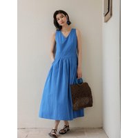 LS V-neck High-end Long Dress