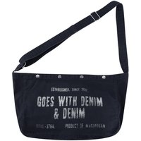 Bucket Canvas Vintage Crossbody Bag (Navy) (9112)