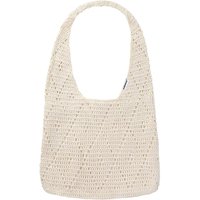 Crochet Knit Shoulder Bag (Cream)