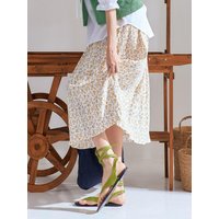 Shirring Flower Maxi Skirt (PBCW-WSKW012)