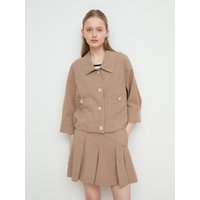 Stitch String Crop Shirt Jumper Jacket (GR5A0JPJ41)
