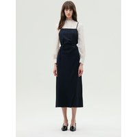 Satin Slip-Style Long Dress (EMP4WOP040)