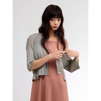 Check Pattern V-Neck Jacket (APJKM025001)