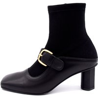 Mary Jane Mule Socks Boots_Black