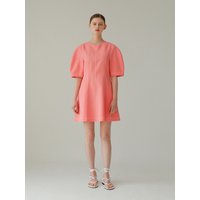 Puff Sleeve Mini Linen Dress (2 Colors)