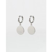 Bell Hoop Earring (circle/silver)