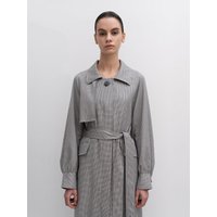 Whitney Hounds Tooth Trench Coat Sky Blue