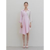 Draping Shirt Dress Pink