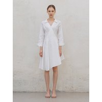 Draping Shirt Dress White