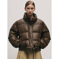 Sensual Leather Short Padding Jacket