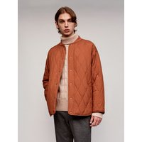 Varsity Neck Quilted Jumper _ Dark Orange