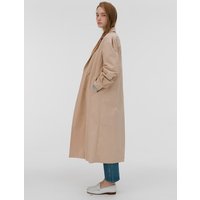Volume Sleeve Long Trench Coat (Latte)