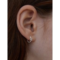 Rope in Cubic Round Hoop Earring