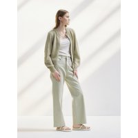 Zip-up Knit Jumper _Light Khaki