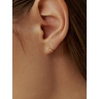 14K Basic Curve Stud Earring #LFE06