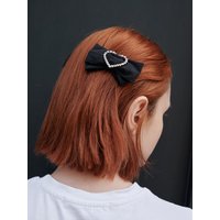 Nylon Hair Bow In Heart