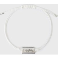 Silver Symbol Knotted Bracelet _ White