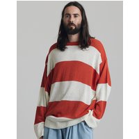 Stripe Round Oversized Knit Top