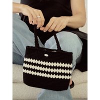 Fruits Mini Tote Bag No.161 _ Black